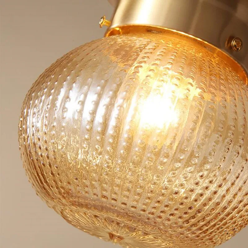 

Modern Art Pineapple Aisle Lamp Creative Warm Retro Copper Kitchen Bedroom Study Ceiling Lamp Fixtures Free Shipping LED Bulbs