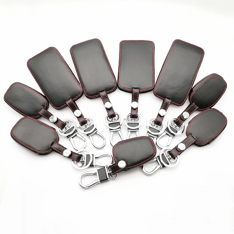 

9 Styles Hot Sale Leather Car Key Case Cover Holder For Renault Megane Clio Logan Kadjar 1 2 3 Scenic Koleos Keychain Card Case