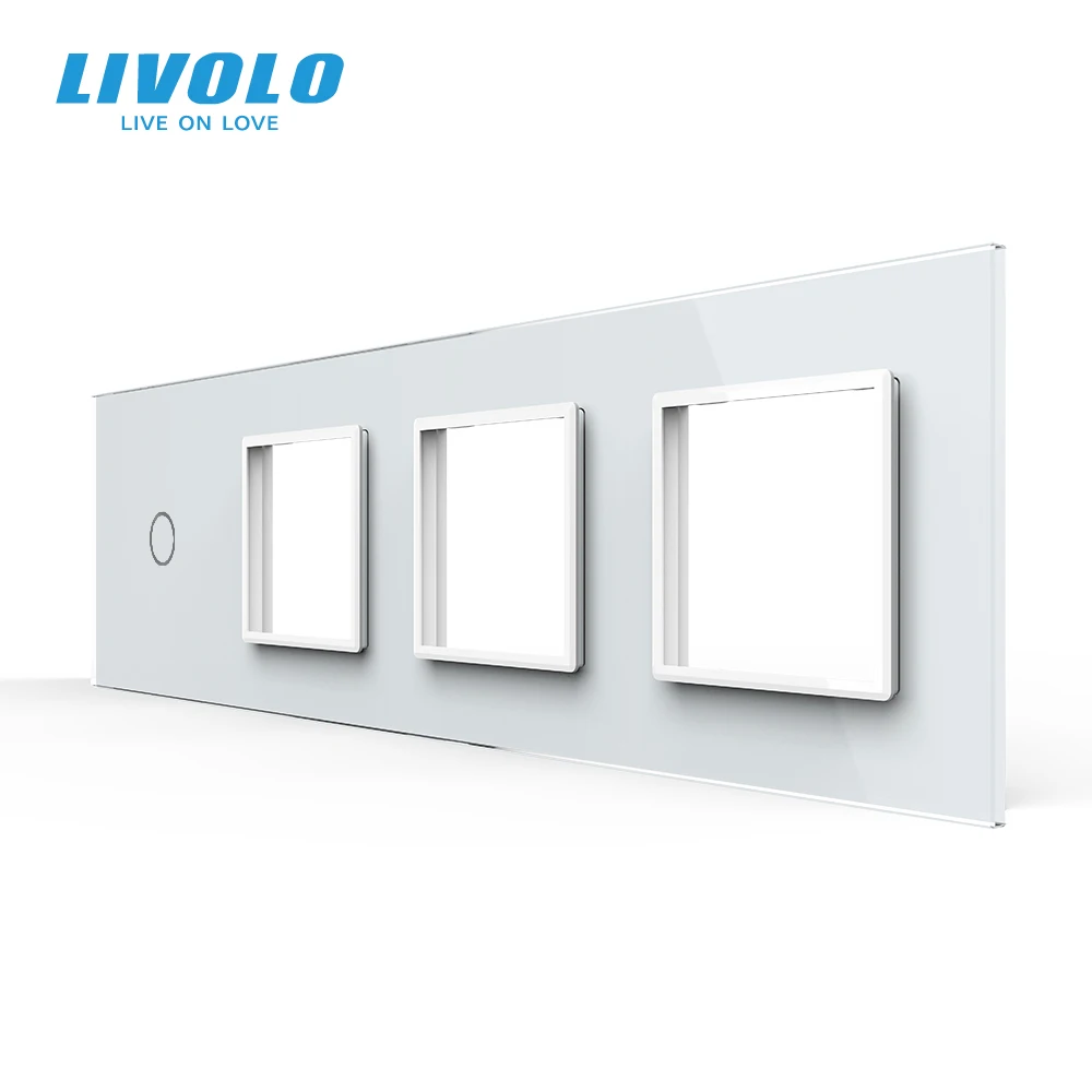 Livolo Роскошный переключатель из хрустального стекла 294 мм * 80 стандарт ЕС