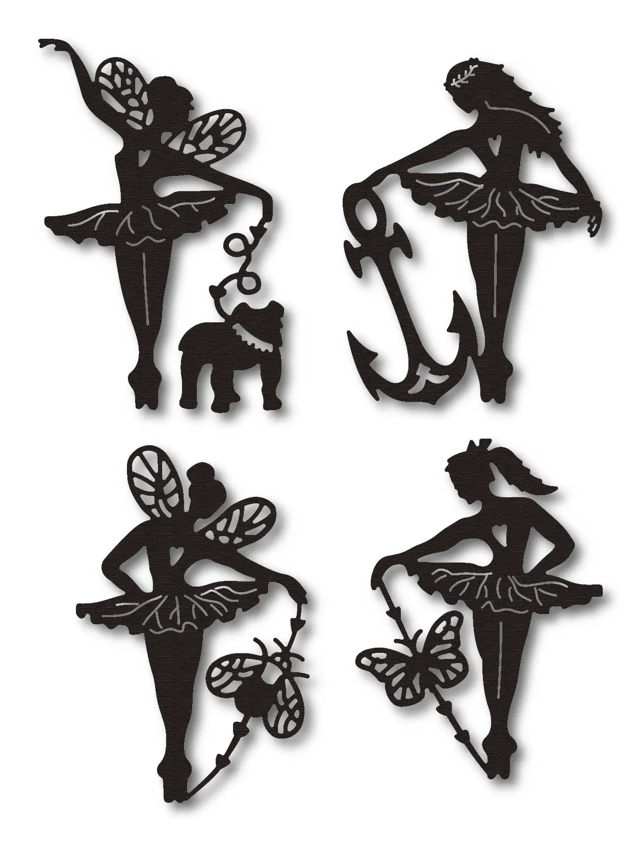 

Ballet girl animal butterfly metal cutting die decoration background scrapbook greeting card crafts blade punching template