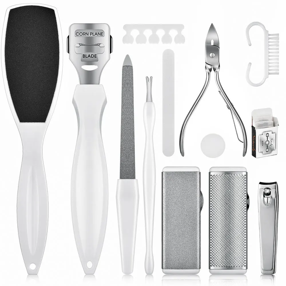 

Pedicure Kit Tools Set 13Pcs Stainless Steel Foot File Exfoliating Prevent And Callus Clean Feet Dead Skin Tool Foot Care Kit