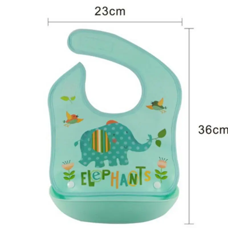 Waterproof Silicone Baby Bib Light Weight Comfortable Easy Wipe Clean Feeding Bibs | Мать и ребенок