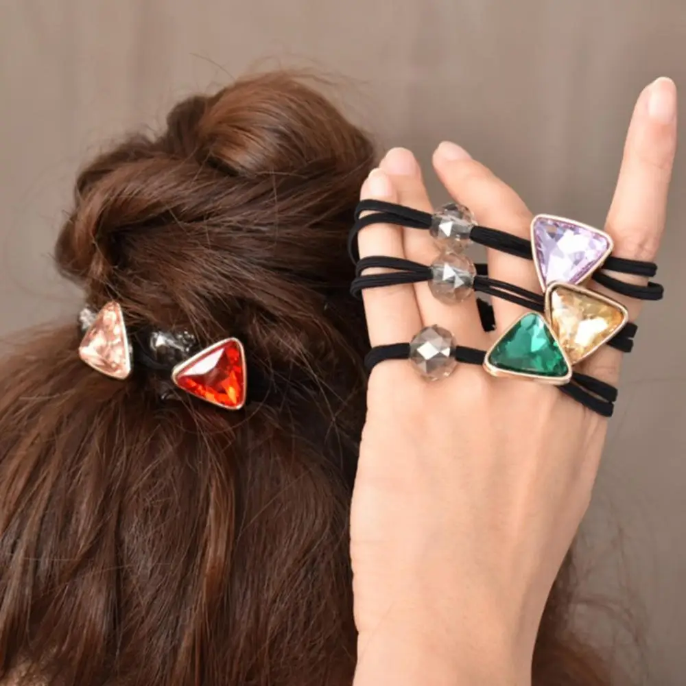 Резинка для волос эластичная с бусинами и кристаллами | Красота здоровье
