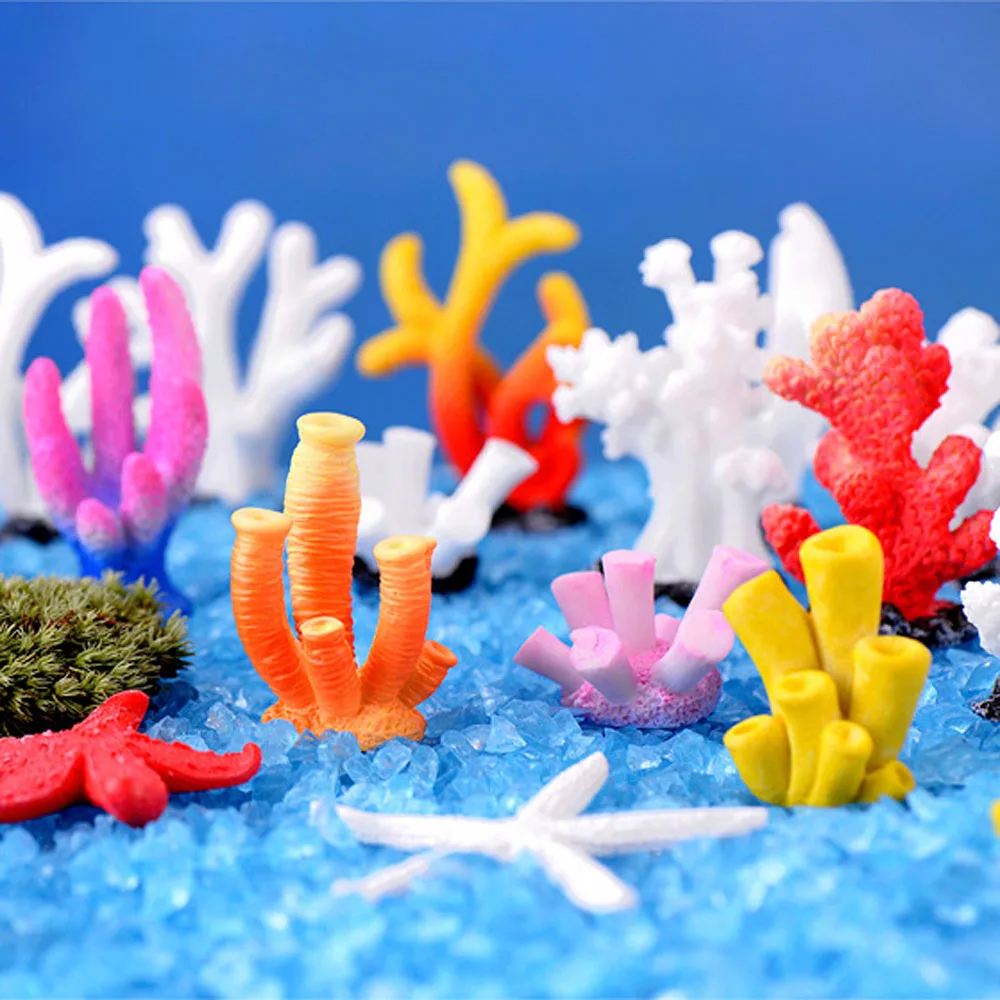 

1 Pcs Colorful Aquarium Resin Coral Ornaments Fish Tank Aquarium Decoration Artificial Coral for Fish Tank Ornaments