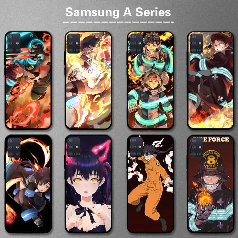 

Fire Force anime Shinra Kotatsu Phone Case For Samsung A6 A7 A8 A10 A11 A20 A21 A30 A31 A40 A50 A70 A80 A91 Plus S E Cover
