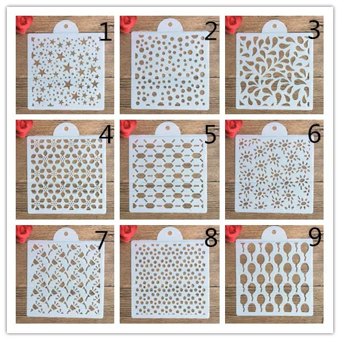 15 см DIY цветочная Подставка под торт шаблон для живописи трафаретов стен пола