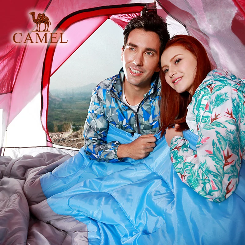 CAMEL съемный спальный мешок для двух человек теплый водонепроницаемый