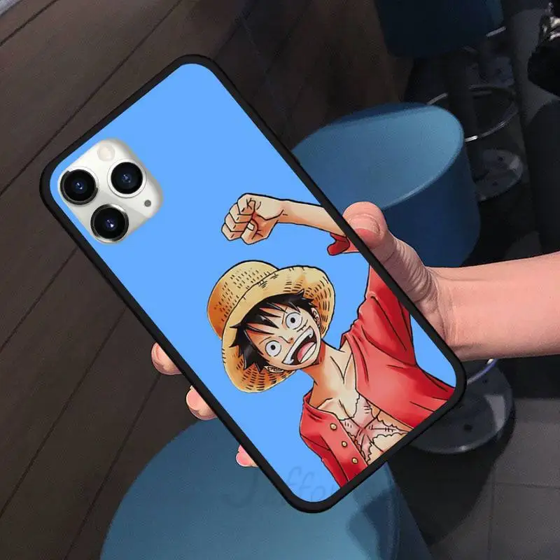 

One Piece Luffy cartoon japan Phone Case For iphone 7 8 12 11 XR XS pro Max Mini plus Soft silicone cover shell funda