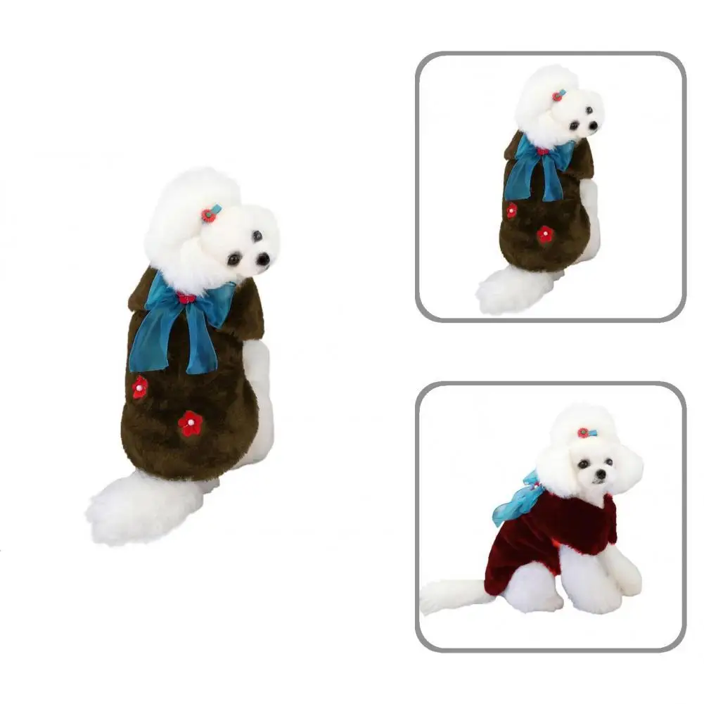 

Skin-friendly Pretty Cute Pet Cotton Clothes Costume Fine Workmanship Pet Coat Stand-up Collar for Casual