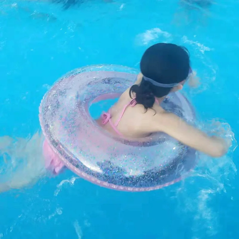 

inflatable swimming ring bath swim circle children's Arm circle swim pool sequins swimming ring floating pool accessories circle
