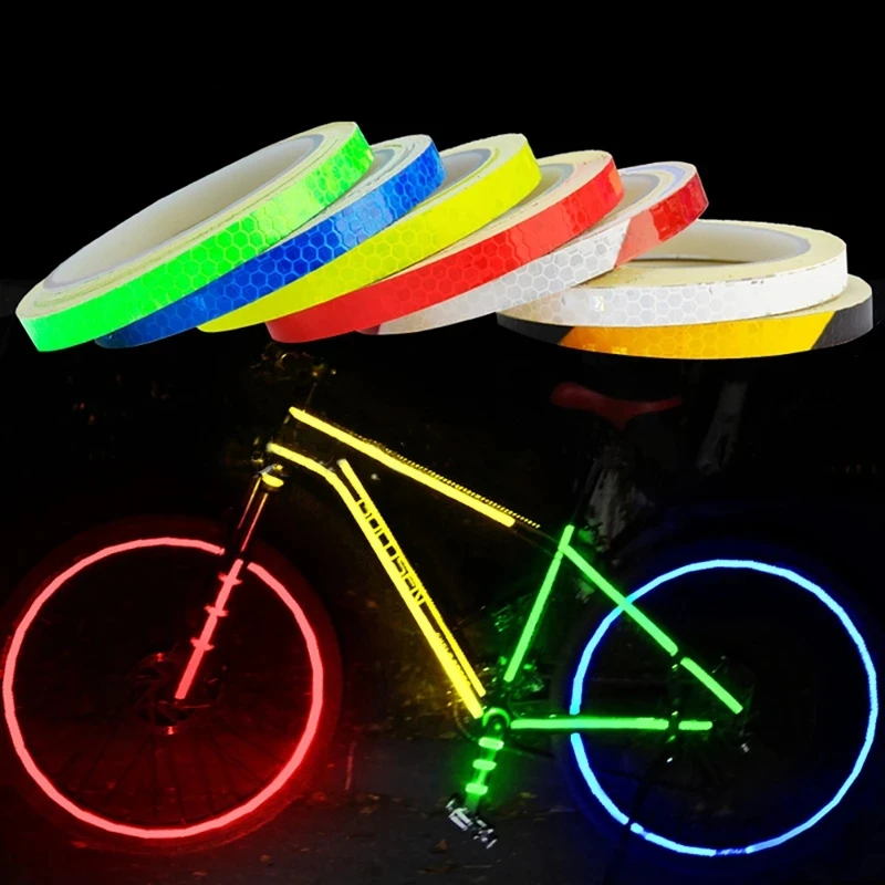 

1PC 8 Meter Car Styling Reflective Stripe Tape Motorcycle Bike Body Rim Wheel Stripe Tape Stickers Decorative Blue/Red/Yellow
