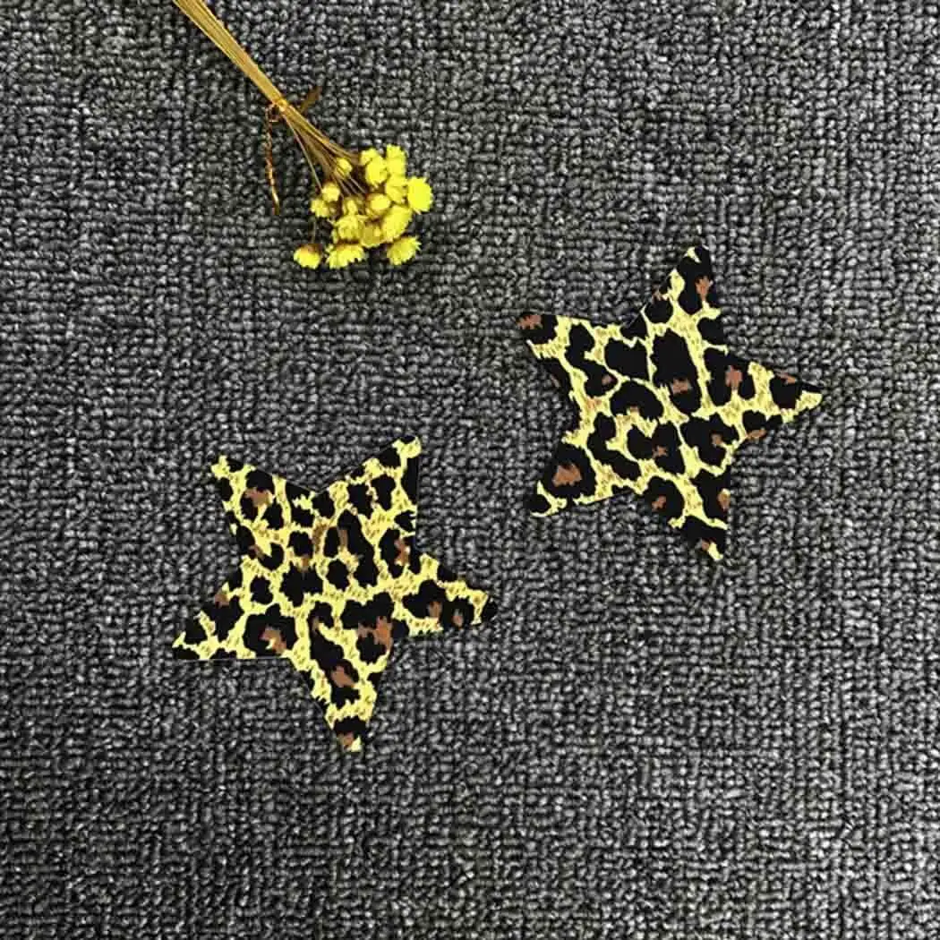 Леопардовая наклейка на груди женское сексуальное белье одноразовое