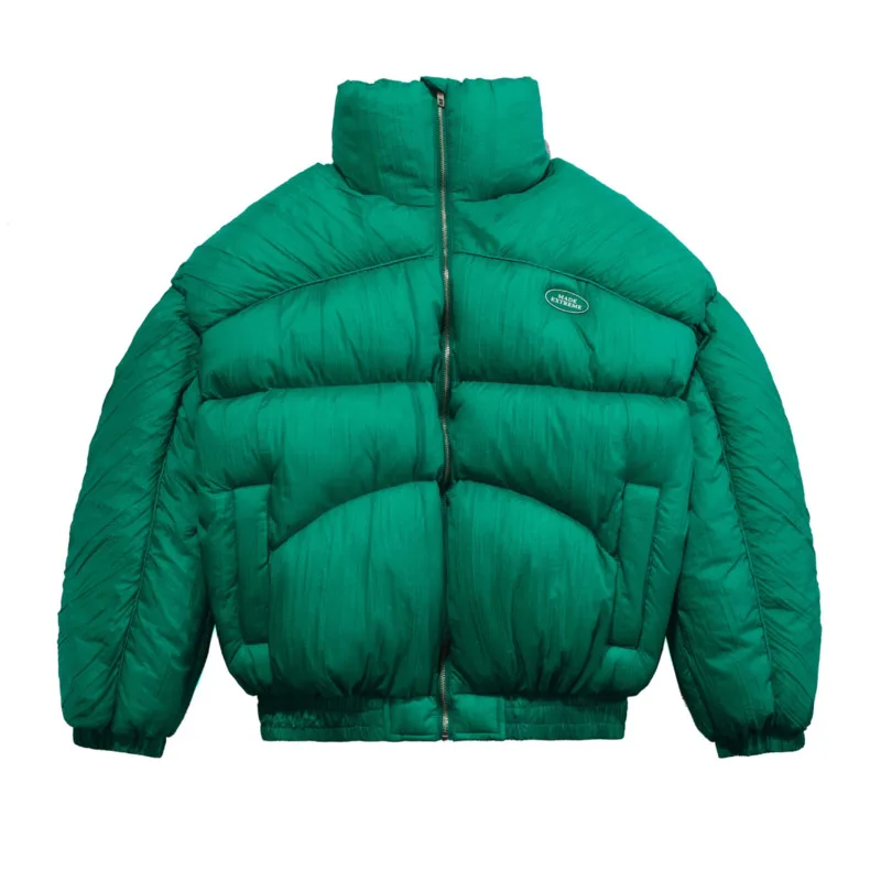 

2021 Men Parka Jacket Couple Streetwear Plain Harajuku Padded Jacket Coats Cotton Casual Winter Windbreaker Jacket Coat Warm