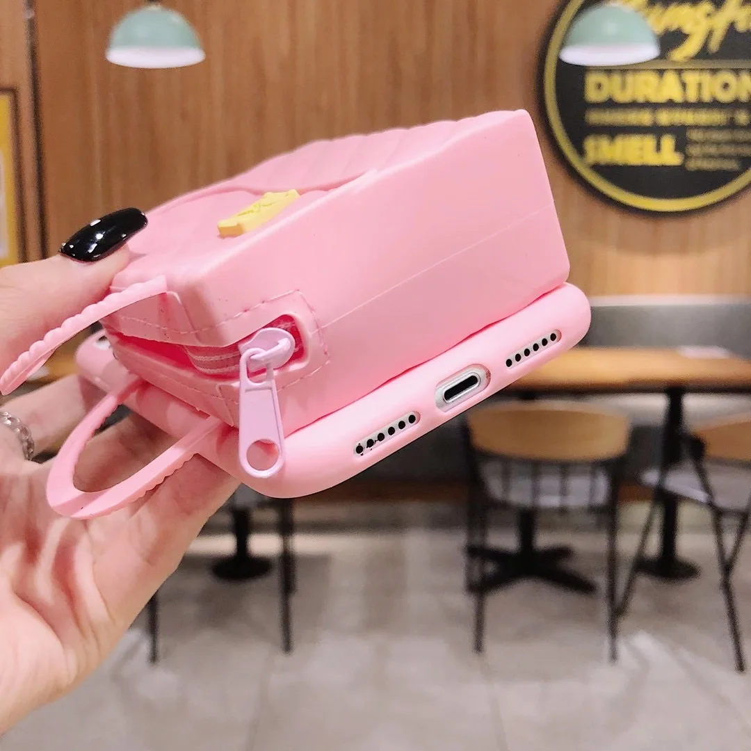 Мягкий силиконовый чехол-кошелек с отделением для монет iPhone 13 12 mini Pro 11 Max XR XS 8 7 6 Plus