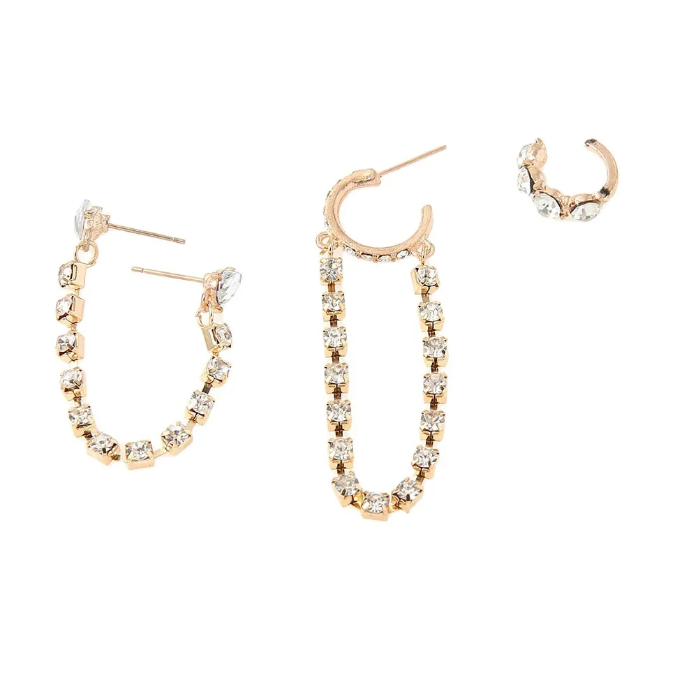 

5pcs/set Bohemian Stud Earrings Fashion Jewelry Brincos Statement Earrings Rhinestone Tassel Earrings For Women Wholesale