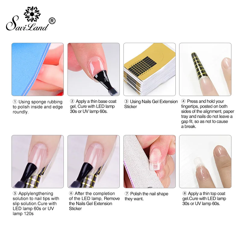 SAVILAND Builder акриловый гель прозрачный розовый стойкий Гель лак для ногтей