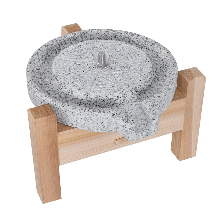 Family granite stone mil grinder mill Soy milk hemp Material With old fir shelf Handmade small | Бытовая техника