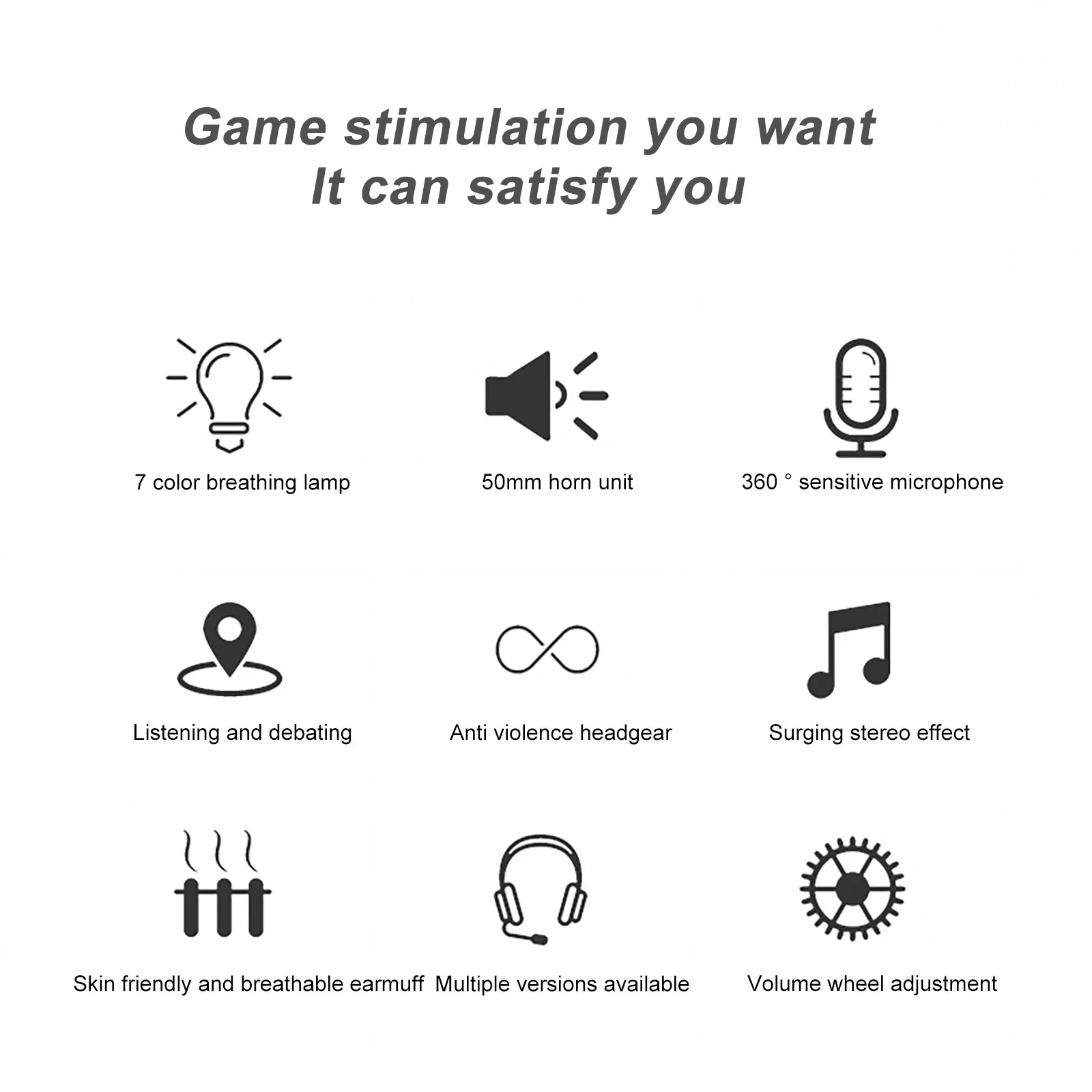 

Headphones Wired Gaming Headset hifi noise Over-Ear Stereo Gaming Headphone computer headset Bass With microphone USB H200