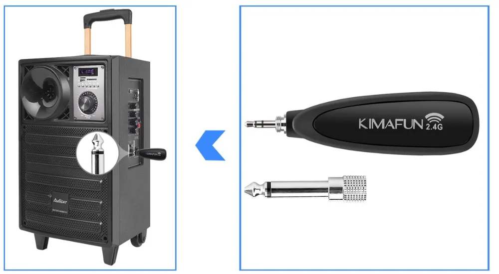 KIMAFUN KM-G150-6 2,4G мини беспроводной Профессиональный музыкальный инструмент конденсаторный микрофон система для скрипки