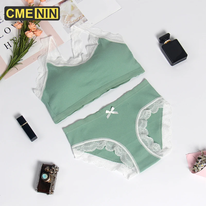 Женское нижнее белье розовый комплект из трусиков и бюстгальтера японский