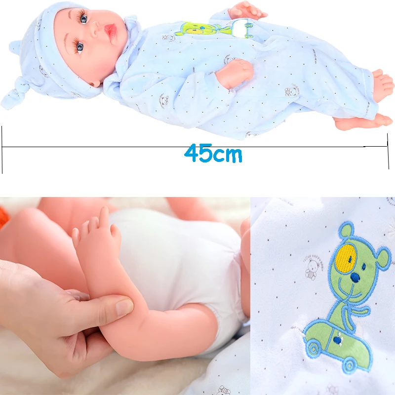 Кукла реборн электрическая 45 см полностью силиконовая| |