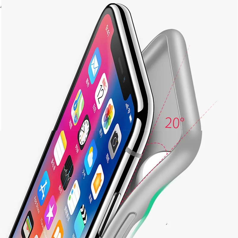 Najtaniej Xilecaly Slim Silikonowe, Odporne Na Wstrząsy Etui Na ładowarki Do IPhone XS Max XR X Power Bank Case Opakowanie Zewnętrzne Kopia Zapasowa ładowarka