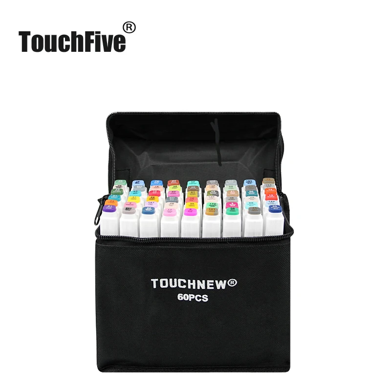 TOUCHFIVE Маркеры Ручка разноцветный набор аниме Студенческая Архитектура Дизайн интерьера эскиз алкоголь кисть художественный маркер фломастеры
