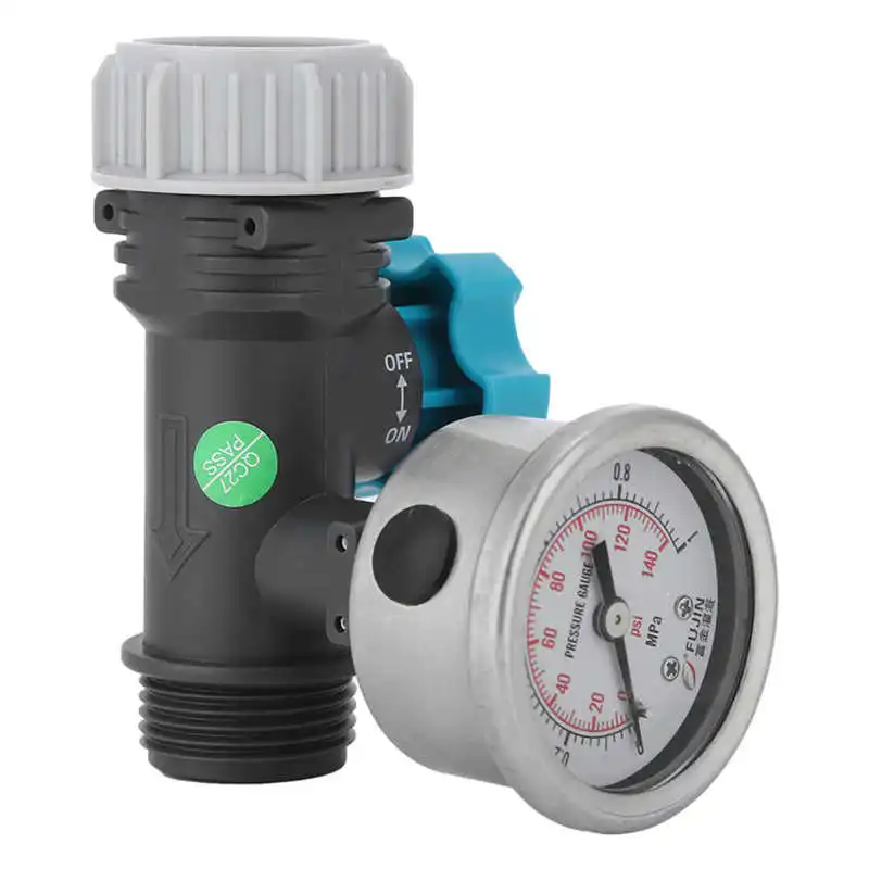 

G3/4in Adjustable Water Pressure Regulator Valve Pressure Reducer with Pressure Gauge Greenhouse Garden Irrigation Controller