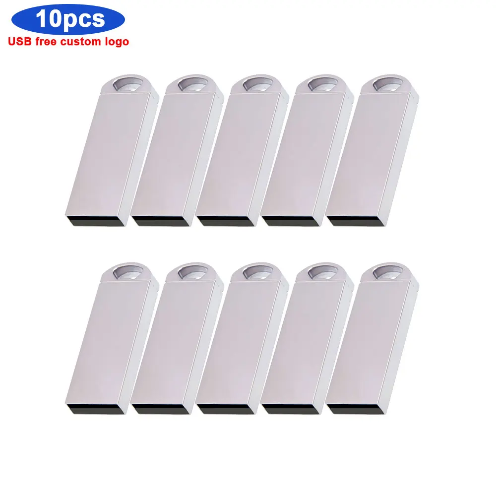 

10 шт./лот металлический USB флеш-накопитель 4G 8G 16GB 32GB 64GB 128G персональный флеш-накопитель USB2.0 карта памяти U диск Подарок Пользовательский лого...