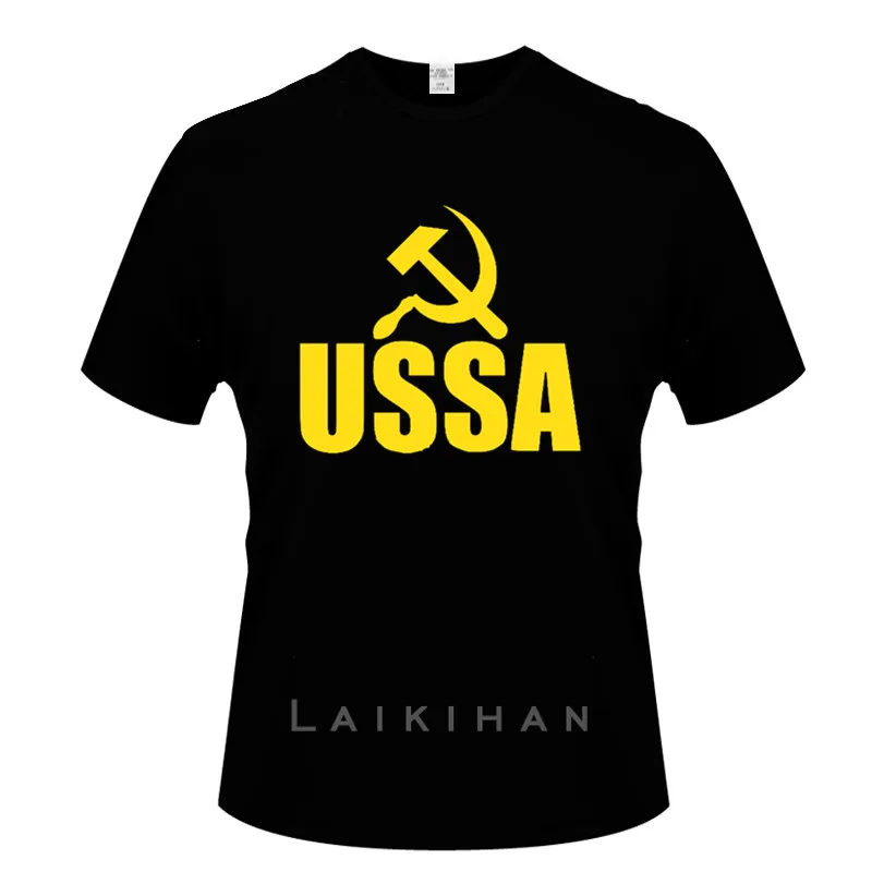 

United Socialist States of America Funny T-Shirt High quality printed t shirt Top Cotton short sleeve tshirt