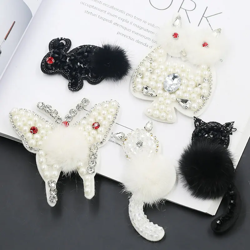 Аппликации в виде бабочек вышитые бисером нашивки полоску для одежды значки с