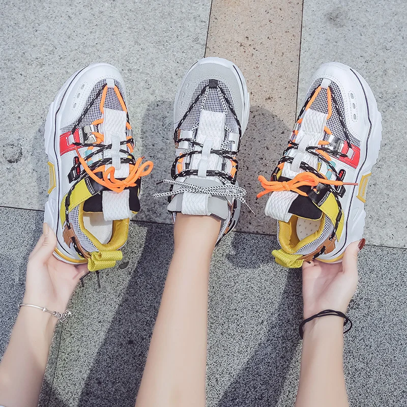 Женская обувь модные повседневные кроссовки для прогулок сетчатые дышащие туфли