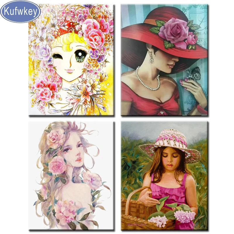 Алмазная вышивка сделай сам картина для девочек квадратная/круглая мозаика