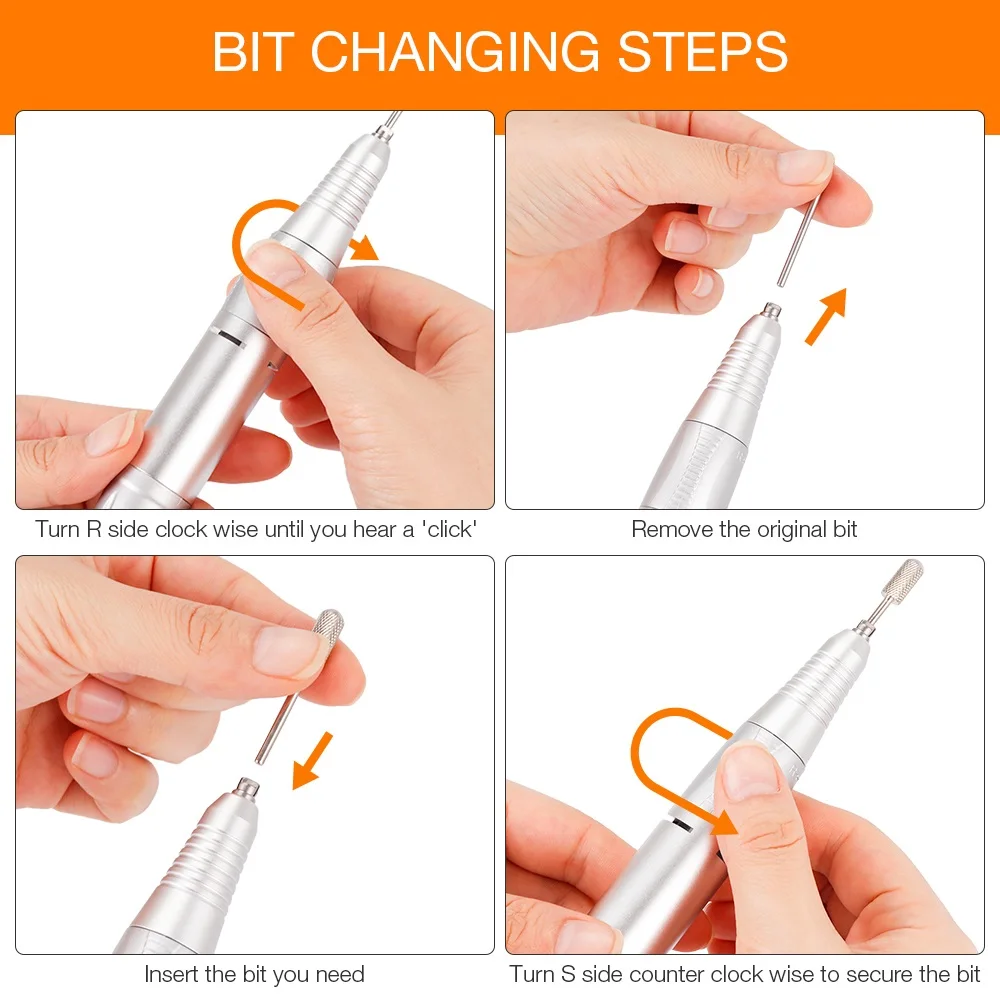 Профессиональная электрическая дрель для ногтей ручка полировки шлифовальный