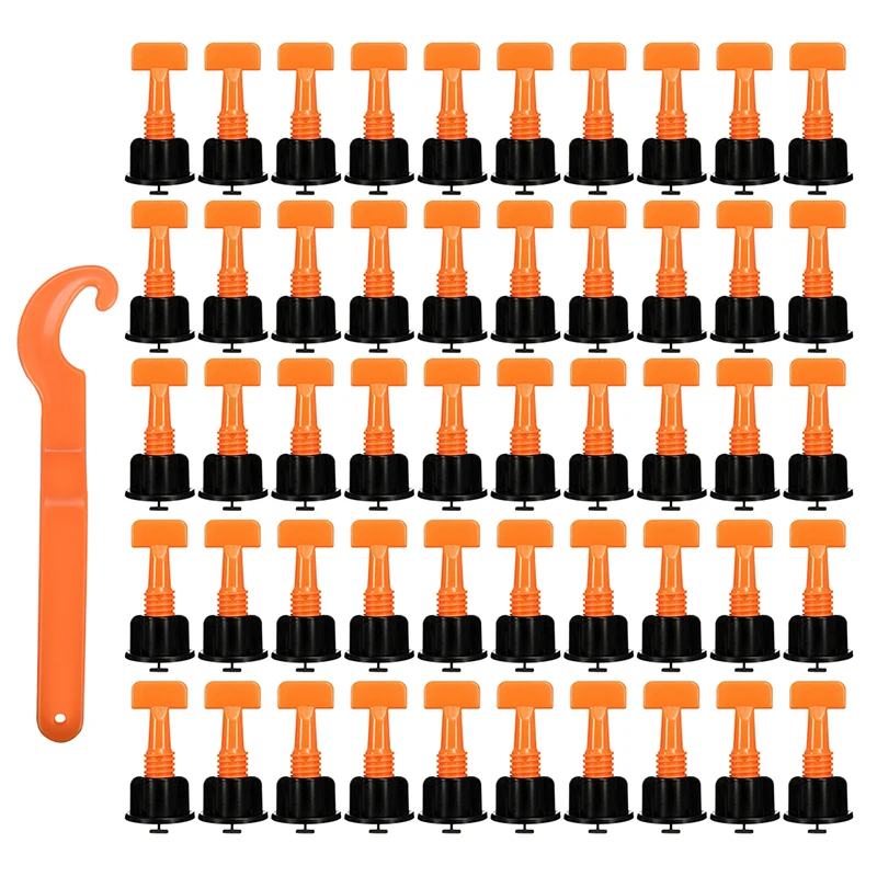 

50Pcs Tile Leveling System Toolkit Level Wedges Alignment Spacers for Leveler Locator Spacers Plier Flooring Wall Tile Dropship