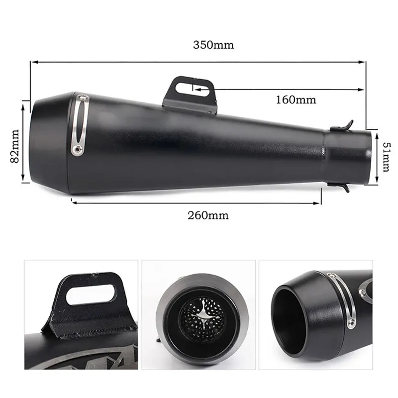 Выхлопная труба для мотоцикла M4 глушитель выхлопной трубы с большим объемом
