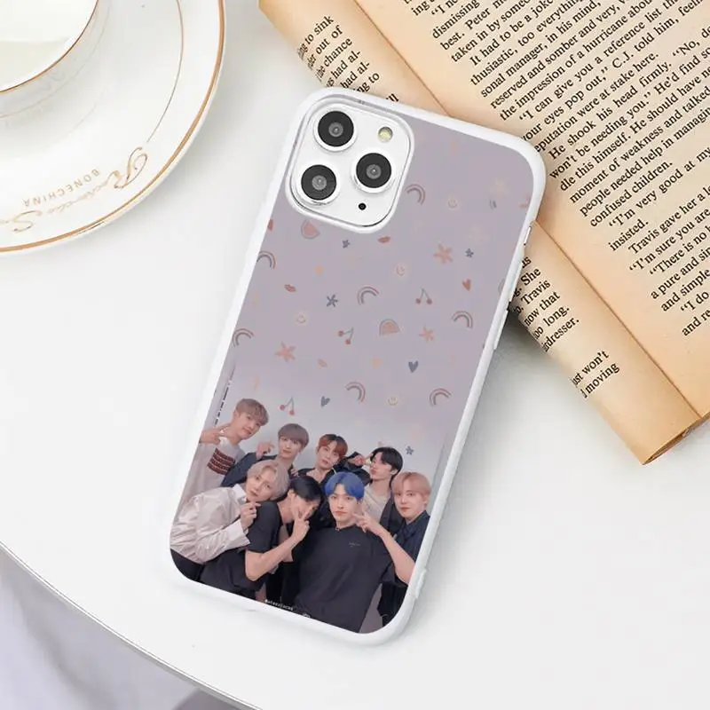 

Ateez Korean band kpop star Phone Case Candy Color for iPhone 6 6S 7 8 11 12 XS X SE 2020 XR mini pro Plus MAX funda