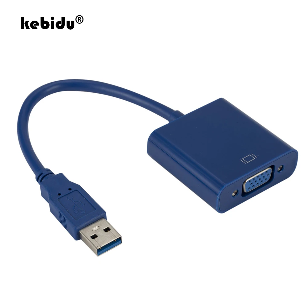 

Внешний Кабель-адаптер kebidu для WIN7 WIN8 WIN10 1080P/ USB 3,0 к разъему VGA