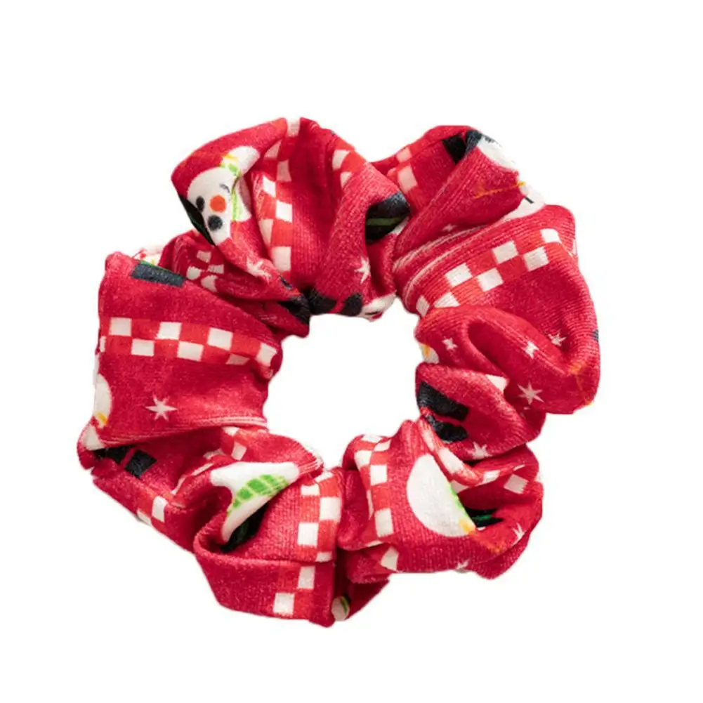 

Flannel Christmas Scrunchies Ponytail Holder Velvet Print Geometric Hair Elastic Hair Ties Xmas Hair Hair Bands Rope Access J5I0