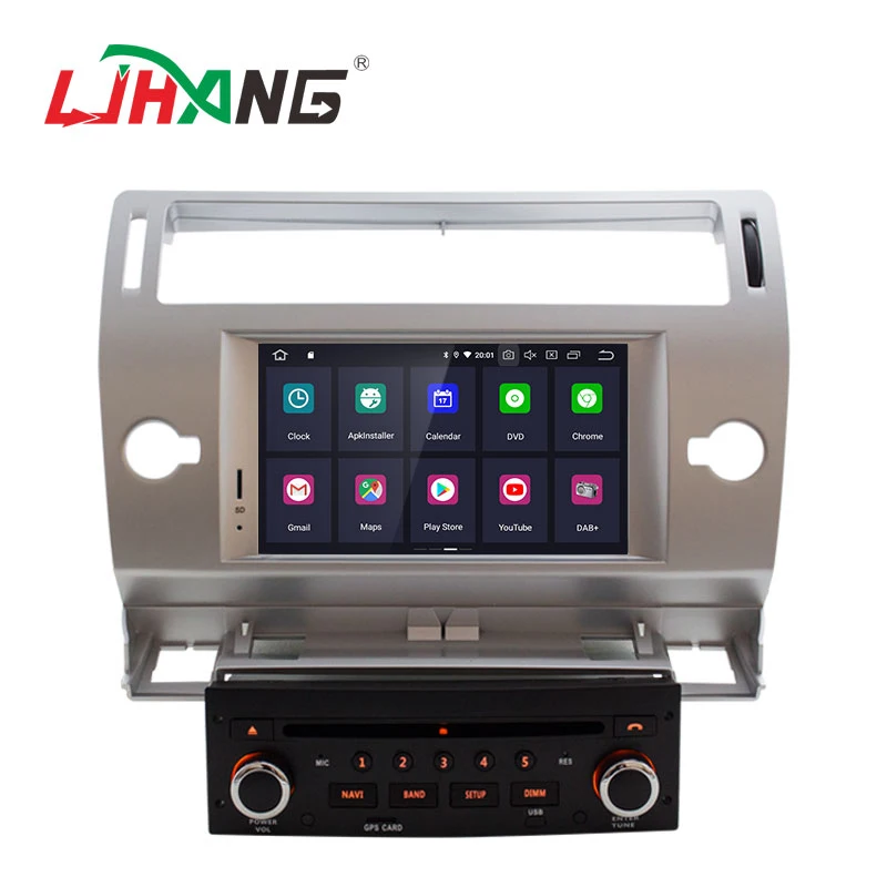 Автомобильный DVD плеер LJHANG Android 10 для Citroen C4 C Triumph four 2004 2012 GPS навигация 1DIN