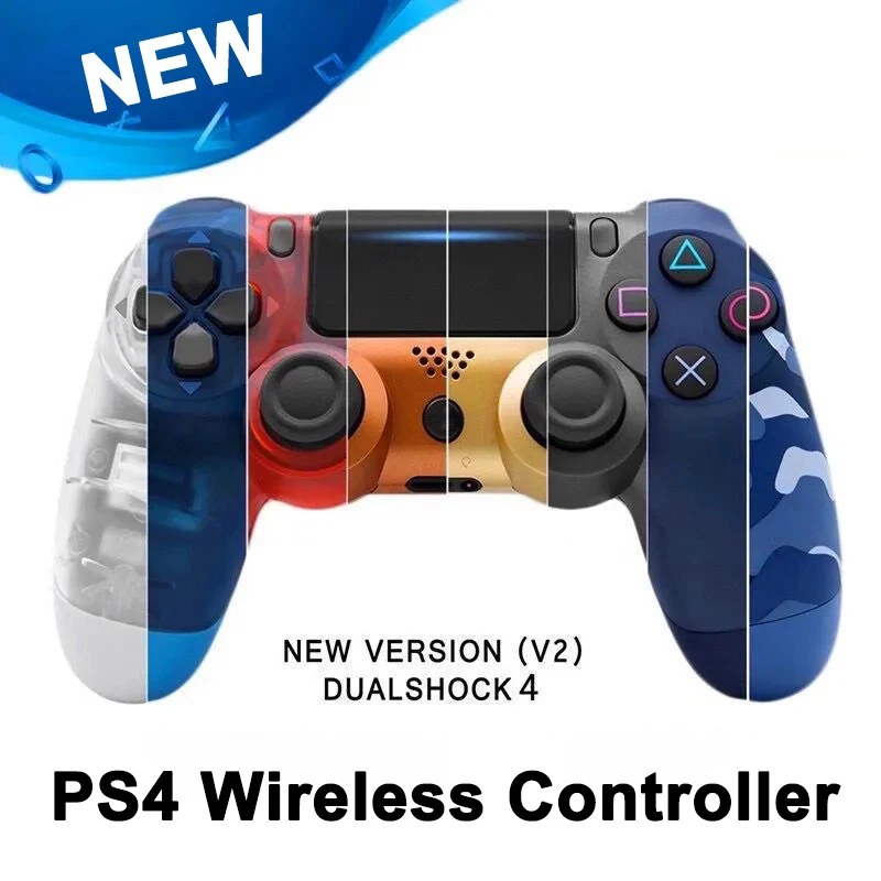 

Wireless Bluetooth Controller Joystick for Playstation PS4 Gamepads Support Touch Function Speakers Headphone Jack Double Shock