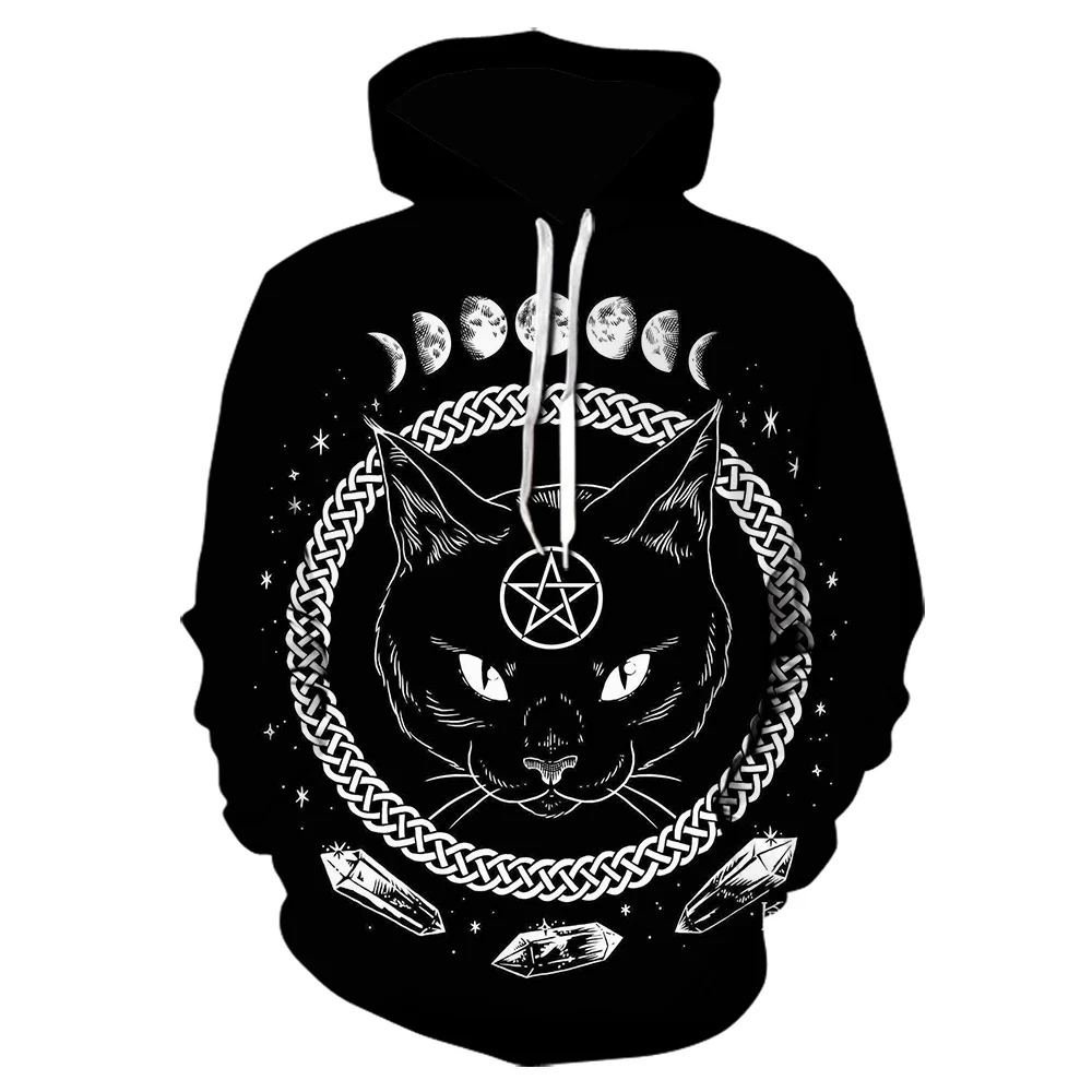 

3D Print Funny Two Cats Pattern Sweatshirt Hoodies Unisex Sweatshirt Hip-hop Fashion Streetwear Hoodie Personality Jacket