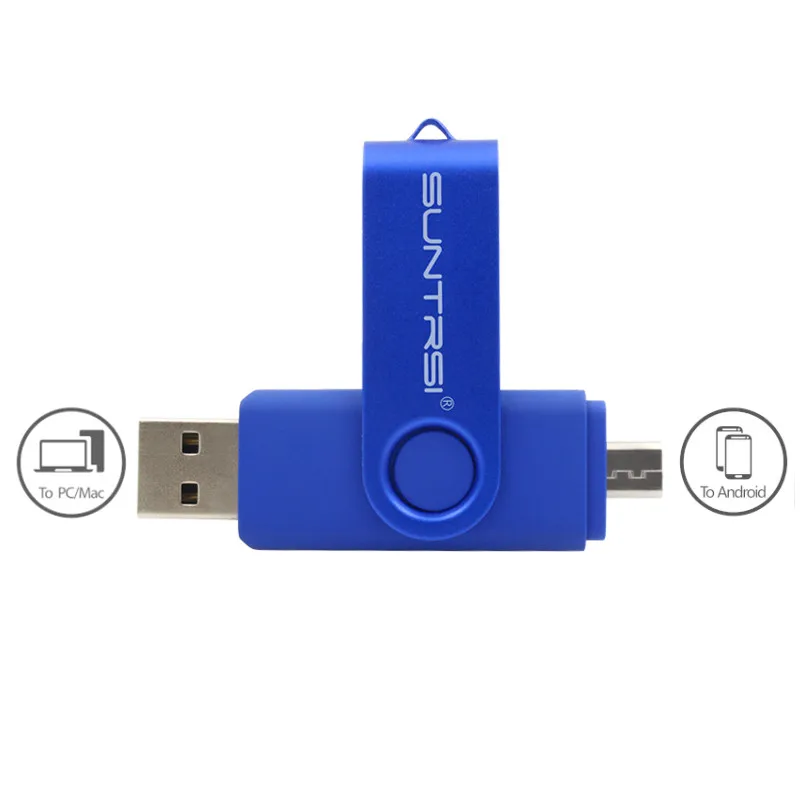 Suntrsi 2 0 OTG USB флеш-накопитель 32 Гб металлический корпус Флешка высокая скорость для