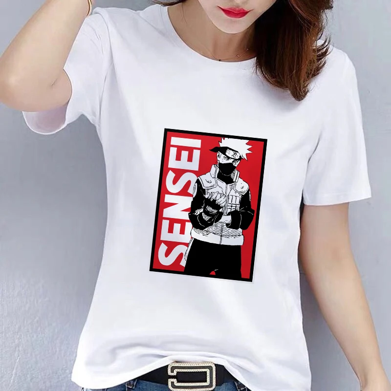 

New Women T-shirt Tops Kawaii Tshirt Naruto Print Short Sleeve Harajuku T-shirt Graphic T Shirts Streetwear Tee Female Tops