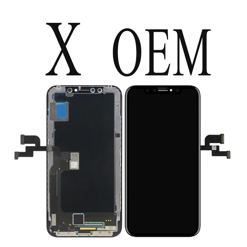 for X OEM Класс для iPhone X S Max XR ЖК-дисплей для Tianma AMOLED OEM сенсорный экран с дигитайзером запасные части для сборки черный - Color: for X OEM