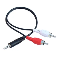 3 5mm jack male plug to 2 rca male stero hifi audio line for cellphone laptop tv speakers box 0 2m 1 5m 3m 5m