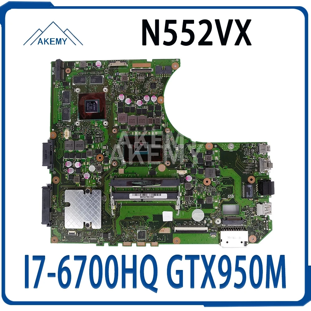 

90NX00S0-R00020 Mainboard For Asus N552VX N552VW N552V Mainboard Laptop Motherboard W/ I7-6700HQ SR2FQ GTX950M-4GB