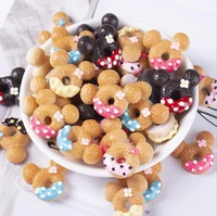 kawaii resin donut doll food pretend play dollhouse accessories miniature home craft decor cake kids kitchen toys
