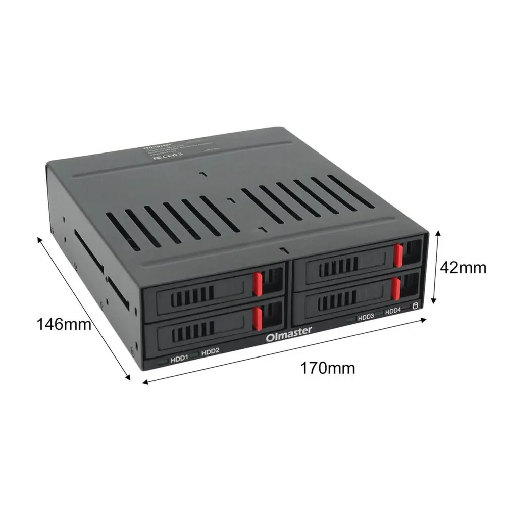 

OImaster Four 2.5 Inch Slots SATA Internal Rack Hard Drive Case Internal Mobile Rack With LED Indicator Capacity Expansion