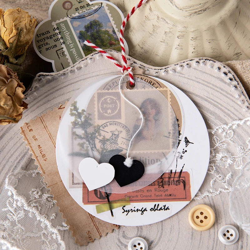 45 шт./упак. винтажные наклейки в виде птиц бирки-цветы посылка для